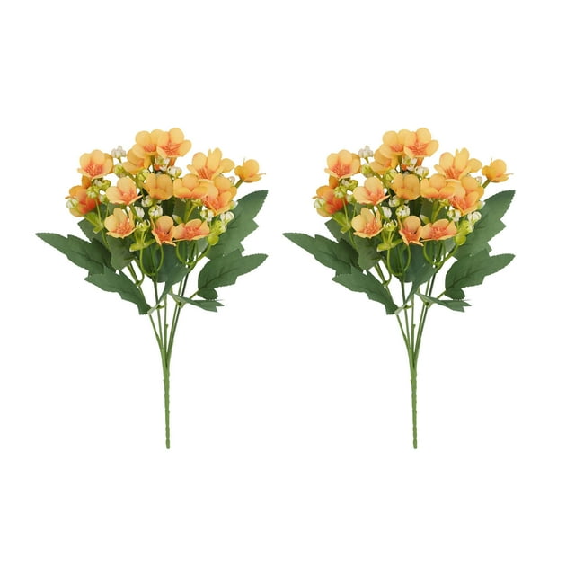2Pcs Artificial Flower Blossoms | Realistic Simulated Flowers for Home Decor Wedding Decorations Props | Long-Lasting Maintenance-Free Floral Arrangement for Office Mall Events