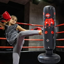 BCZHQQ Children's Boxing Bag,Children's Inflatable Boxing Pillar Boxing Sandbag Training,8-12 Year Old Children's Boxing Bag,Equipment Household Decompression Vertical Sandbag