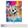 thumbnail image 4 of COMIO Soccer Blanket for Boys Girls Kids, Soccer Gifts for Boys Girls, Soft Soccer Team Blanket Gifts, 4 of 6
