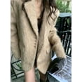 thumbnail image 3 of Manteaux Roses à Col Rabattu pour Femmes, Manteau Élégant à Manches Longues, Automne Hiver, Blazer Chaud Décontracté avec Poches, 3 of 5