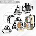 thumbnail image 3 of Kuiaobaty Art Capybara Print Clear Backpack for Boys Girls Polka Dot Print Bookbag and Pencil Case with Zipper Heavy Duty Clear Backpack and Lunch Bag for School, 3 of 5
