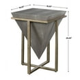 thumbnail image 3 of Uttermost Bertrand Iron MDF Wood and Faux Shagreen Accent Table in Gray, 3 of 3