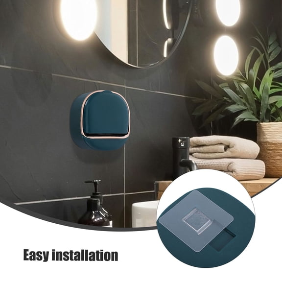 Milisten Soap Storage Containers Wall Mounted Soap Holder Dark Green Leakproof Shower 1Pcs