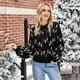 thumbnail image 3 of Suéter de mujer de Navidad 2020, suéter holgado de punto negro cálido para otoño e invierno, ropa de moda para mujer, 3 of 5
