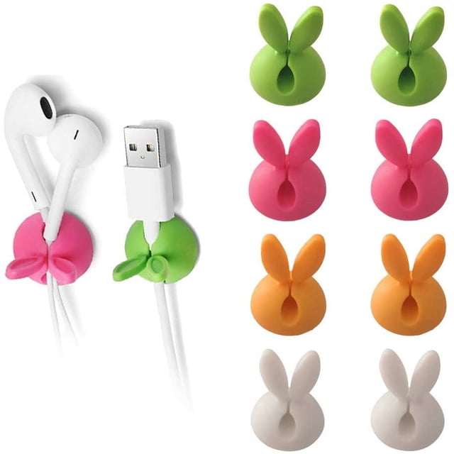 Cable Clips (8 Pack), Cable Clips Cord Organizer, Wire Holder for Table, Desk, Wall, Car, Computer