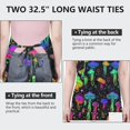 thumbnail image 6 of Rainbow Mushroom Neon Black Pattern Apron-Garden Aprons for Women with Pockets-Cotton Linen Waterproof Kitchen Cooking Gardening Aprons Adjustable for Kitchen,Cooking,BBQ and Salon 33x27 Inch, 6 of 7