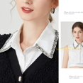 thumbnail image 5 of LoudSung False Collar Detachable Half Shirt Blouse Fake Collar Lacing Denim Dickey Collar Elegant Design for Women Girls, 5 of 7