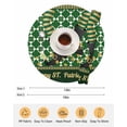 thumbnail image 6 of 15 Inch Round Placemats Set of 4, Happy St. Patrick's Non Slip Heat Insulation PP Table Mats, Cute Legs Coin Green Shamrock Leaves Washable Place Mats for Kitchen Dining Party Table Decor, 6 of 7