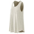 thumbnail image 4 of URBAN DAIZY Women's Casual Sleeveless Top Scoop Neck Round Hem Loose Fit Flowy Tunic Basic Tank T Shirt UD02_T21074 Oatmeal M, 4 of 6