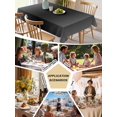 thumbnail image 6 of Black Grey Ombre Tablecloth Rectangle Table Cloth 52x70, Waterproof Tablecloth Outdoor Table Cloth, Gradient Contemporary Abstract Art Washable Table Cover for Kitchen Dinning Party, 6 of 8