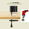 thumbnail image 5 of TOPGREENER GaN Desk Grommet with 60W PD for MacBook, Desktop Power Grommet with 1 Fast Charging USB-C Port, 2 USB-A Ports and 12A Duplex Receptacles, TTRP48APD60-SV, Silver, 5 of 5