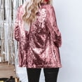 thumbnail image 4 of CENL Women Shinny Sequins Blazer Casual Party Jacket Coat Fall Rave Outerwear Blazer, 4 of 9
