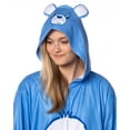thumbnail image 4 of Care Bears Womens Pajama Grumpy Bear Hooded Union Suit Footless Sleeper One Piece Costume, 4 of 7