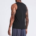 thumbnail image 4 of pstuiky Camisetas sin mangas para hombre, Camiseta deportiva corta sin mangas con cuello redondo y elástica de color liso para hombre Chaleco de hombre l, 4 of 5