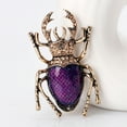 thumbnail image 4 of Soumake Beetle Shape Brooch Rhinestones Inlaid Enamel Pin Vivid Appearance Coat Lapel Bag Shawl Badge Jewelry Accessories, 4 of 7