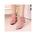thumbnail image 6 of Daeful Girls Short Bootie Chunky Heel Dress Shoes Fashion Ankle Boots Pink 9C, 6 of 7