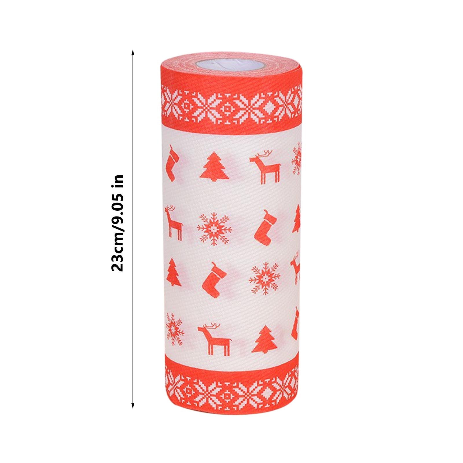 Papier Essuie-tout De Noël - 2 Rouleaux Résistants Aux Graisses - Pour Fritures, Cuisine, Déco - Design Festif