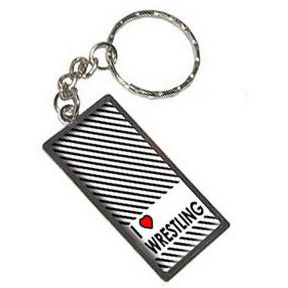 I Love Heart Wrestling Keychain Key Chain Ring