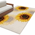 thumbnail image 6 of Yellow Sunflower Area Rug 4x6 Washable Rug Non Slip Beige Modern Art Botanical Floral Large Area Rug Indoor Floor Carpet for Entryway Bedroom Kitchen Living Room Home Office Dining Room Nursery, 6 of 8