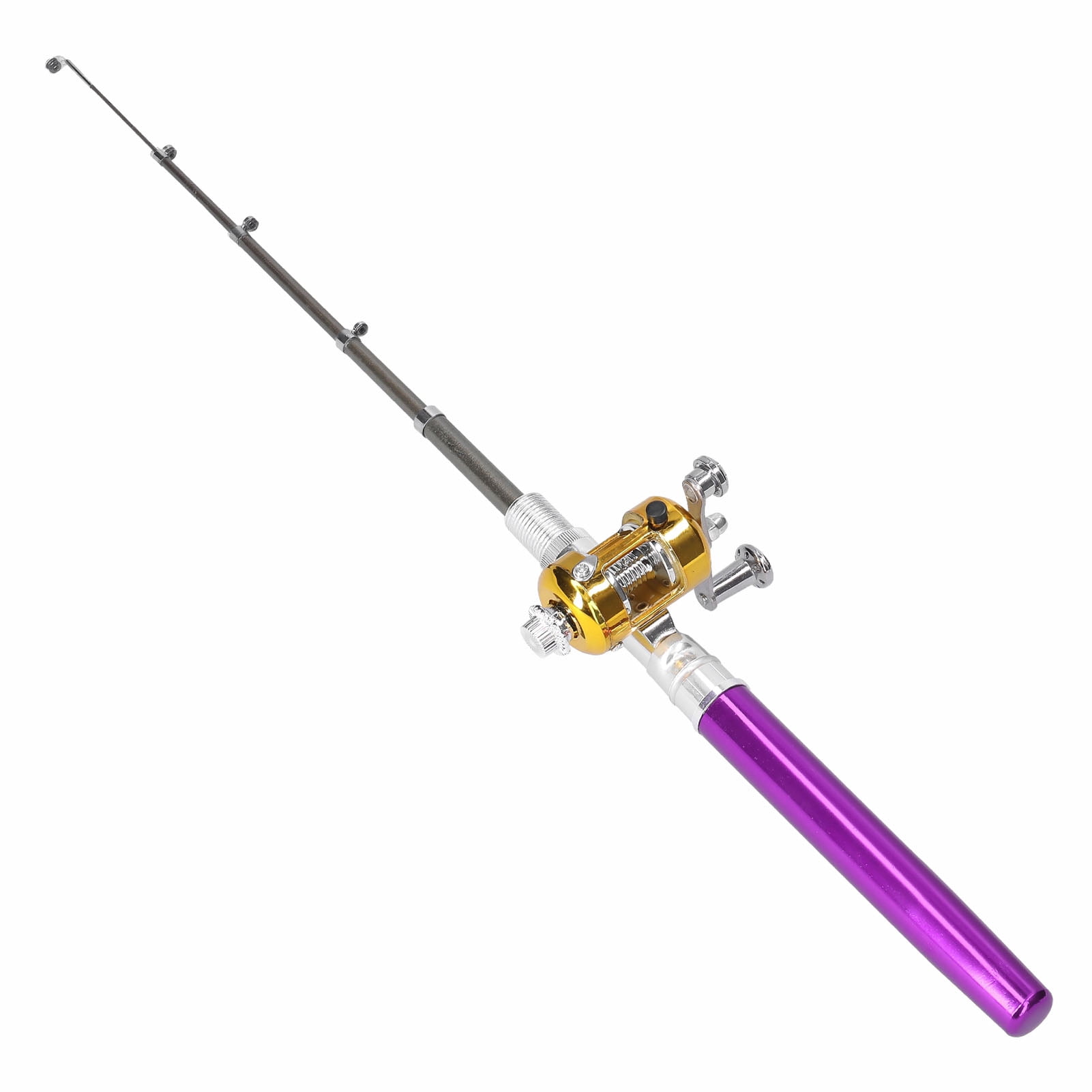 94cm Déplié 20cm Plié Canne à Pêche Télescopique Pocket - Mini Combo Stylo Avec Moulinet Pour Pêche Nomade Pêche Mer Rivière