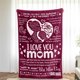 thumbnail image 5 of LHSHID Mother Blanket Warm Soft Throw Blanket Mom Gifts for Mothers Day Birthday Gifts for Mom from Daughter Son I Love You Mom(Grey) 50x60in, 5 of 6