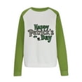 thumbnail image 6 of YABCSAZ St Patrick's Day Sweatshirts for Women Irish Tops Long Sleeve Sequin Shamrock Clover Printed Irish Pullover Casual Loose Oversize Charms Shirts Blouse Paddy's Day Great Parade Shirts, 6 of 7