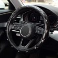thumbnail image 1 of Diamond Soft Leather Steering Wheel Cover with Bling Bling Crystal Rhinestone, 15 inch Universal Anti-slip, 1 of 5