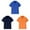 Blue 1PCS & Orange 1PCS & Navy 1PCS, variant on TSADFHJI 2 Pack Gym Tops for Boys Pack Cute Kids Boys Girls Short Sleeve Shirt Button Closure Comfortable & Soft Fabric Xxl