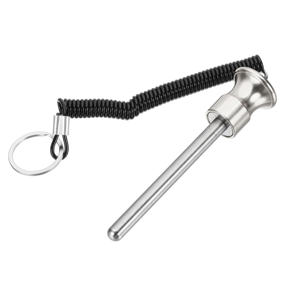 Pasador de peso Uxcell con cuerda de tracción 3/8" Diámetro Pasador selector magnético de gimnasio 3-15/16" Longitud Plata