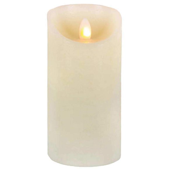 Portavelas Gerson LED Pillar Bisque 6x3