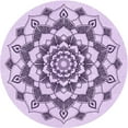 thumbnail image 1 of Ahgly Company Indoor Round Patterned Purple Flower Purple Area Rugs, 6' Round, 1 of 6