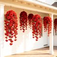 thumbnail image 2 of Leodye 1PCS Artificial Hanging Flowers, Realistic Faux Floral Wall Decor with Rattan for Indoor Home Scene Arrangement -29.52IN, 2 of 6