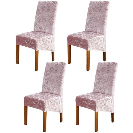 Crushed Velvet Dining Chair Covers 4, Crushed Velvet Dining Room Chair Covers