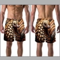 thumbnail image 3 of luoweisi Men's Beach Shorts Quick Dry Swim Trunks with Mesh Lining Unique Pangolin 2XL, 3 of 5
