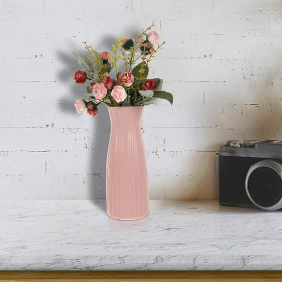 TAILTOSS Trendy Vase Pink PE Flower Vase Decor Water Cultivation 1Pack