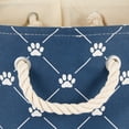 thumbnail image 3 of Polyester Pet Bin Trellis Paw Navy Round Small 9x12x12, 3 of 3