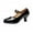 Black, variant on Women Toe Closed Indoor Tango Rumba Ballroom Dancing Party Shoes Glossy Shoes
