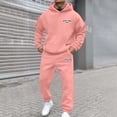 thumbnail image 2 of Zylarhe Men's And Women's Autumn And Winter Fashion Casual Letter Printed Sports Long Sleeved Hoodie Set Tuxedos Suits, 2 of 4