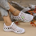thumbnail image 5 of GERsome Womens Water Shoes Quick Drying Mesh Closed Toe Shower Swim Sandals Summer Beach Walking Comfort Clogs, White Size 7.5, 5 of 9