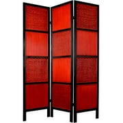 Oriental Furniture 6 ft. Tall Tainan Screen - 3 Panel