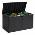 thumbnail image 5 of Nnovaroom 70-Gallon Outdoor Storage Box, Deck Box, Outdoor Storage Bench with Lock-Ready Latch, Black, 5 of 10