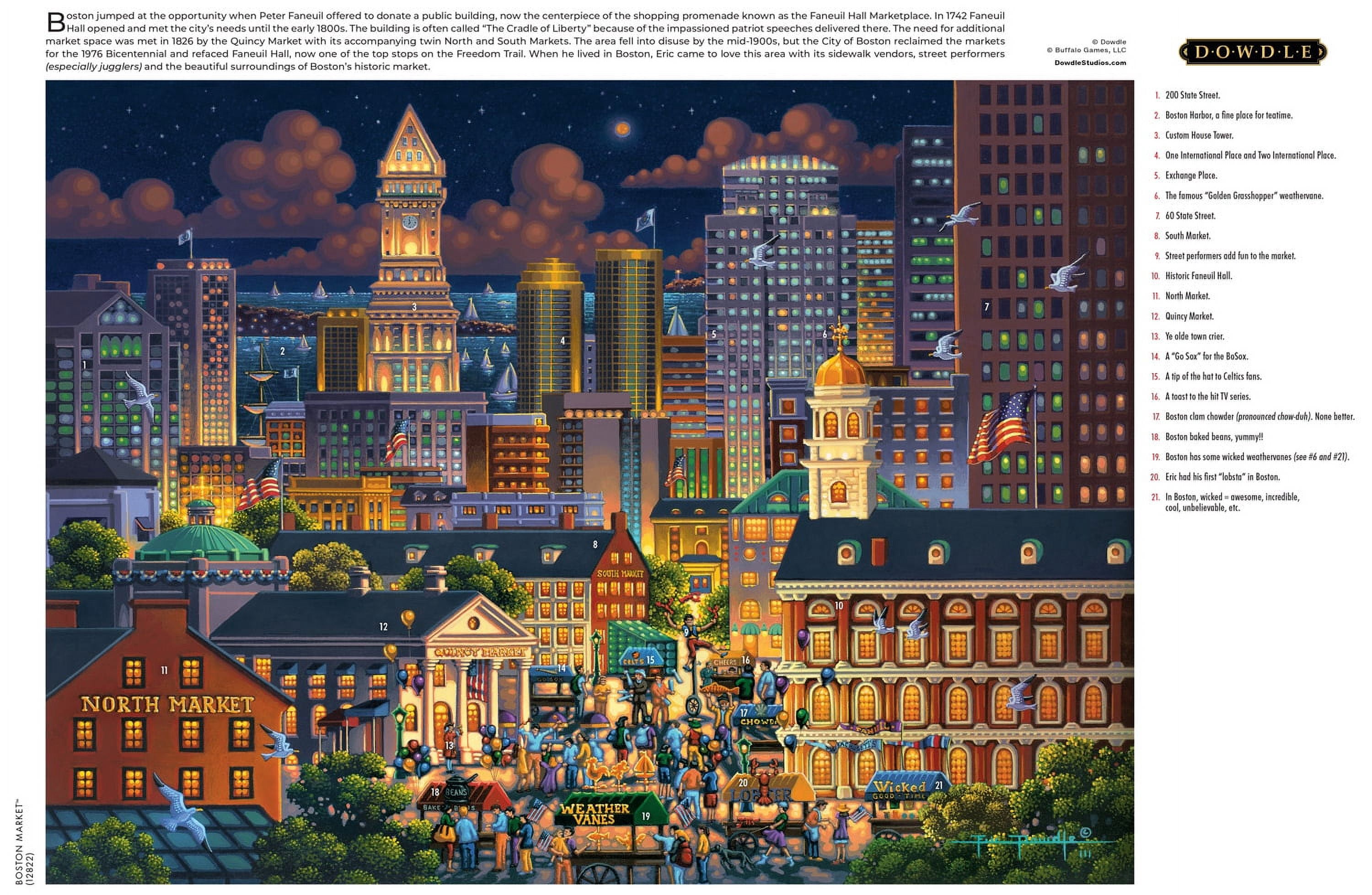 Buffalo Games 1000-Piece Boston Market Interlocking Jigsaw Puzzle for Adults Ages 14+