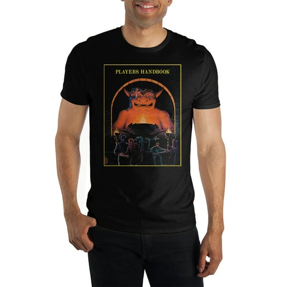Dungeons & Dragons Player's Handbook Mens Black Graphic Tee Shirt-L