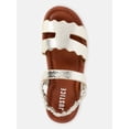 thumbnail image 4 of Justice Little and Big Girls Faux Leather Cut Out Sandals, 4 of 5