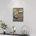 thumbnail image 3 of Country Rooster Wall Art Farm Chicken Hen Sunflower Canvas Prints Painting Farmhouse Rustic Animals Pictures Framed Artwork Home Decor for Kitchen Dining Living Room Bedroom Bathroom 12"x16", 3 of 6