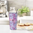 thumbnail image 6 of Hawaii Aloha Florals 20oz Travel Tumbler With Lid And Straw, Tropical flowers Stainless Steel Tumblers Insulated Coffee Cup Mug Gift For Men Women, 6 of 6