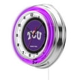 thumbnail image 2 of Texas Christian University 19" Double Neon Wall Clock, 2 of 5