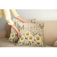 thumbnail image 2 of Ambesonne Rustic Throw Pillow Cover 2 Pack, Cottagecore Sunflower Vibes, 16", Dark Green and Yellow, 2 of 7