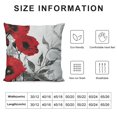 thumbnail image 5 of Creowell  Black Red Flower Pillow Covers Love Pillow Covers Decorative Square Throw Pillow Covers Couple Cushion Cases Home Decor for Sofa Bedroom Car, 5 of 5