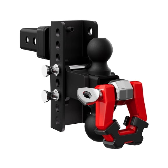 Giantoucan Adjustable Trailer Hitch Fits2.5" Receiver with 6" Drop Drop/Rise (18,500 LBS GTW), Hitch Tri-Ball Heavy Duty Tow